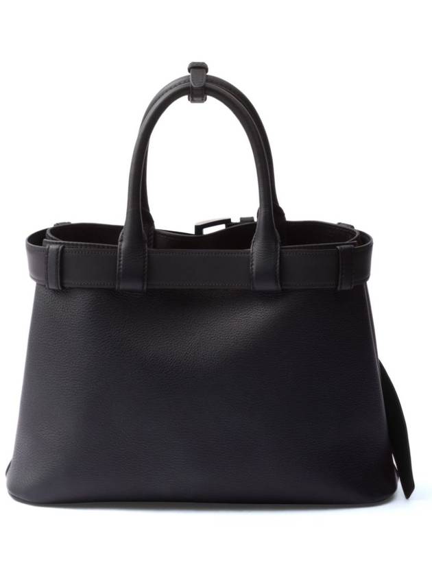 medium belted leather handbag - PRADA - BALAAN 3