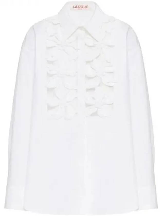 Flower cut out cotton shirt 270842 - VALENTINO - BALAAN 1