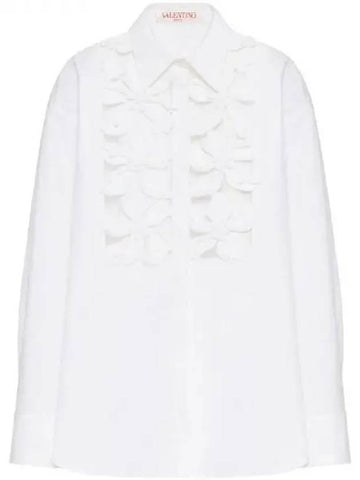 Flower cut out cotton shirt 270842 - VALENTINO - BALAAN 1