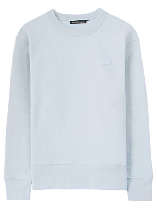 Fairview Face Patch Crew Neck Sweatshirt Blue - ACNE STUDIOS - BALAAN 2