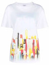 Candle Printing Short Sleeve T-shirt White - LOEWE - BALAAN 2