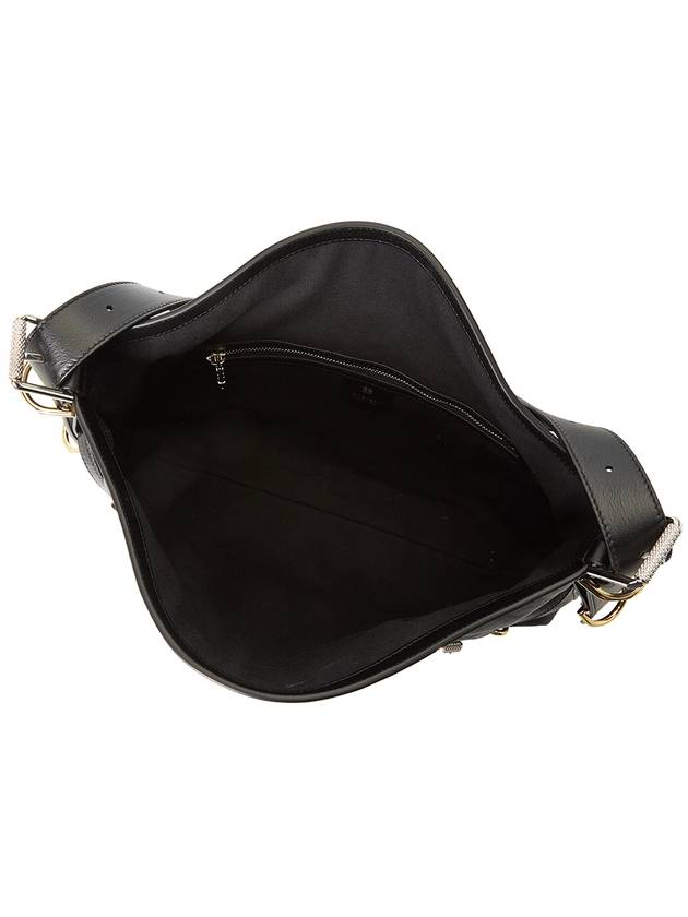 Voyou Medium Leather Shoulder Bag Black - GIVENCHY - BALAAN 7