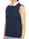 Women's Pleated Collar Silky Sleeveless Polo - G/FORE - BALAAN 3