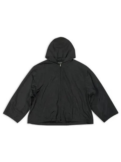 Logo Print Hooded Windbreaker Black - BALENCIAGA - BALAAN 2