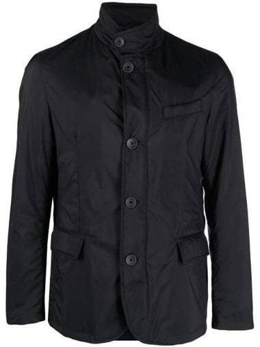 Blazer Button-Up Jacket Navy - HERNO - BALAAN 1