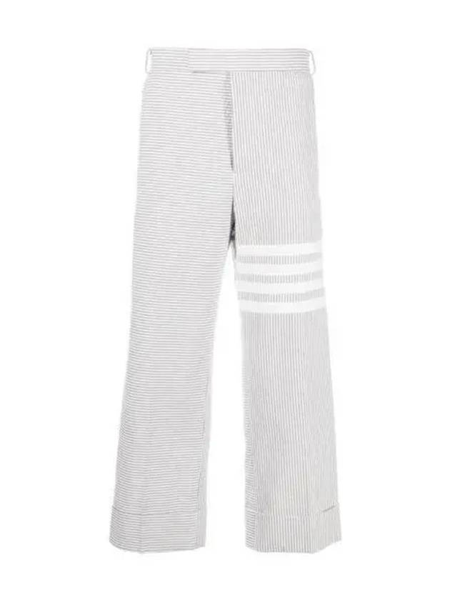 4 Bar Stripe Tailored Straight Pants Grey - THOM BROWNE - BALAAN 2