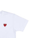 Dot Heart Wappen TShirt P1T236 WHITE - COMME DES GARCONS - BALAAN 4