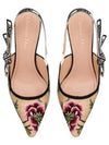 Flower Embroidery Slingback Heels Beige - DIOR - BALAAN 2