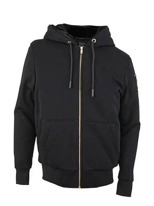 Men's Linden Bunny Gold Metal Hooded Jacket Black - MOOSE KNUCKLES - BALAAN 2