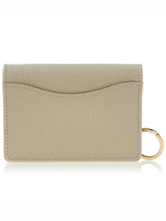 Gancini Calfskin Card Wallet Bone - SALVATORE FERRAGAMO - BALAAN 4