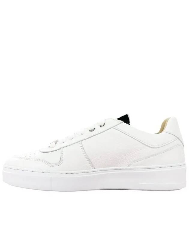 Logo Leather Low Top Sneakers White - PHILIPP PLEIN - BALAAN 3