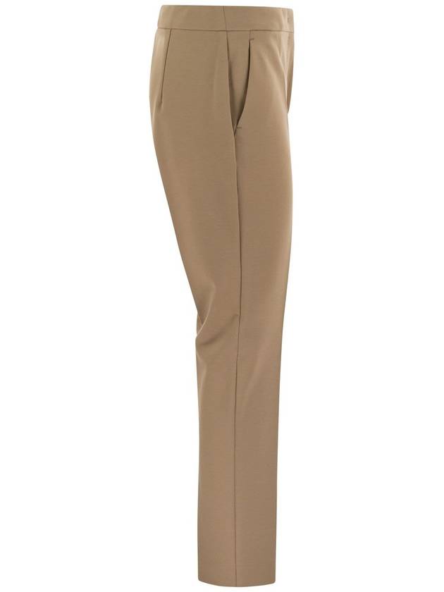 Pegno Slim Cut Straight Pants Beige - MAX MARA - BALAAN 4