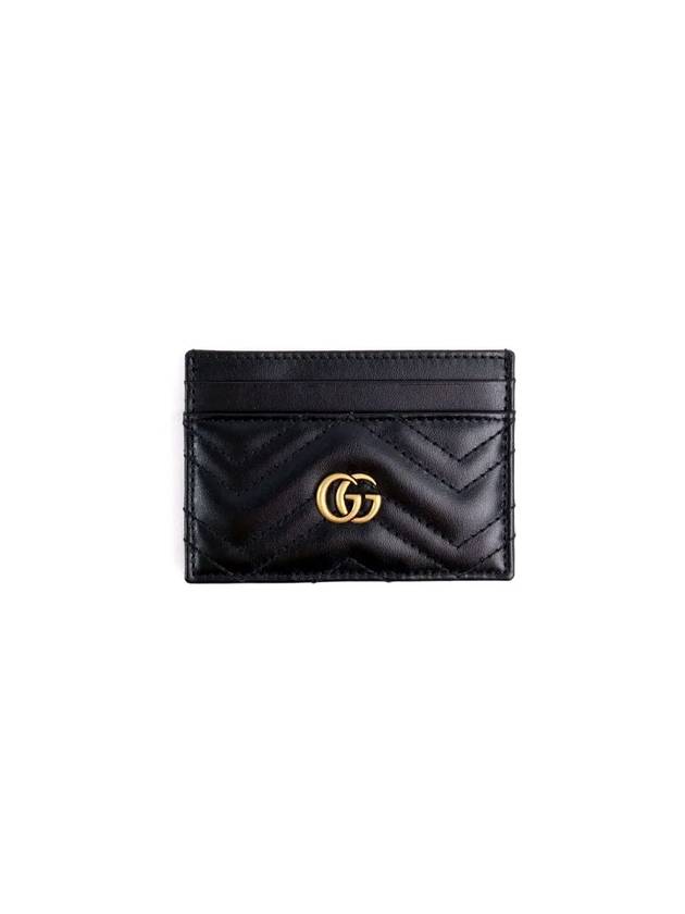 GG Marmont Matelasse 2 Tier Card Wallet Black - GUCCI - BALAAN 6