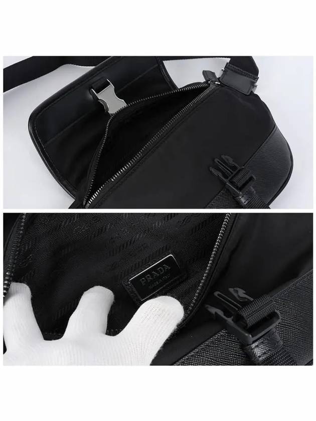 Triangle Logo Re-Nylon Cross Bag Black - PRADA - BALAAN 5