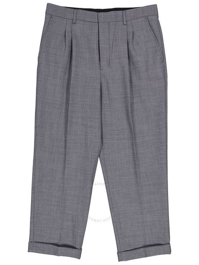 Pressed Crease Cropped Slacks Grey - AMI - BALAAN 2