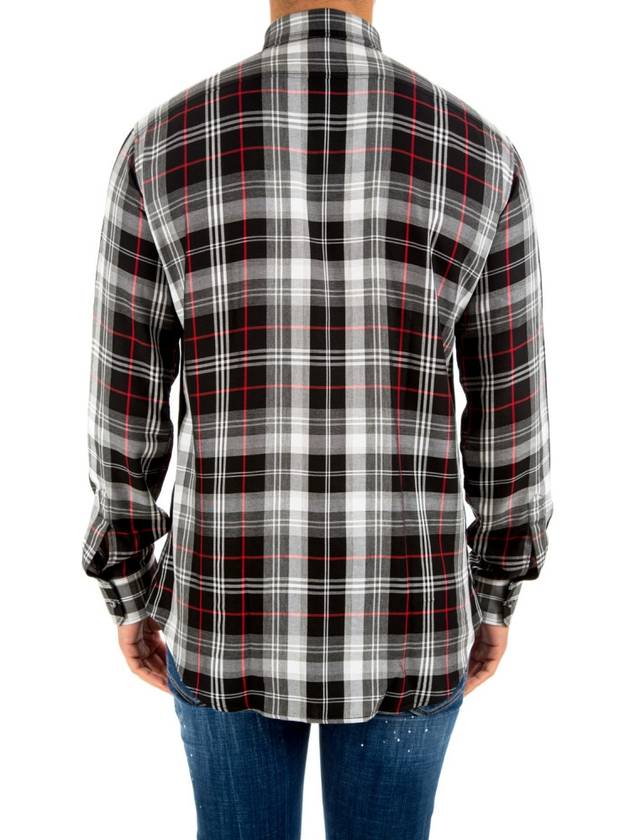 SS Viscose Flannel Check Shirt - DSQUARED2 - BALAAN 7