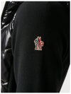 Grenoble logo patch padded fleece hooded zipup jacket - MONCLER - BALAAN 5