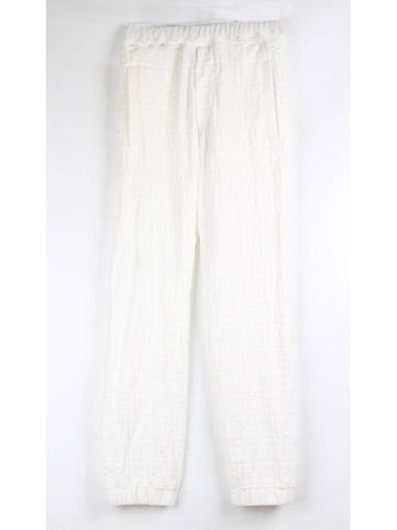 FF logo pants white 44 28 - FENDI - BALAAN 1