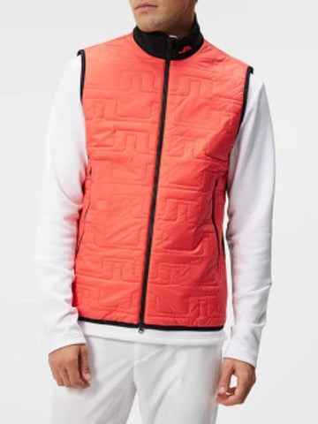 Lightweight Padded Vest Stefano Hybrid Vest GMOW11227 Hot Coral - J.LINDEBERG - BALAAN 1