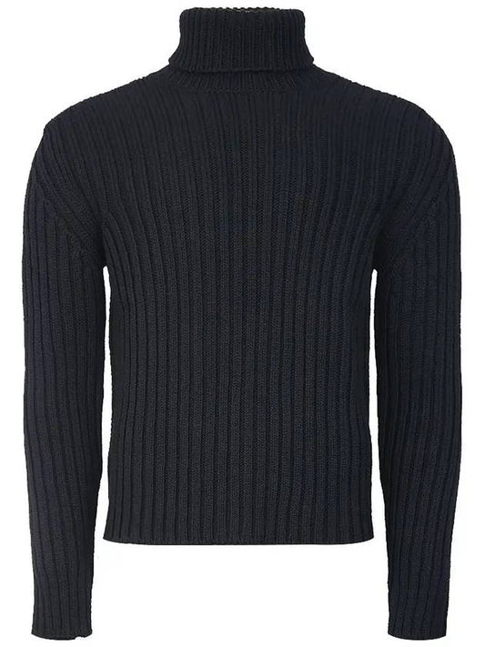 Men's Wool Knit Turtleneck Black - TEN C - BALAAN.