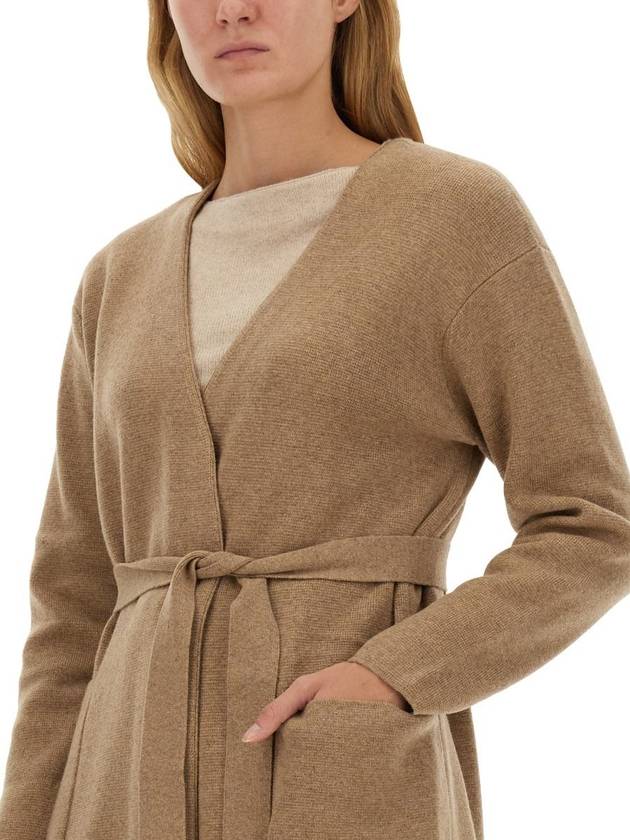 Gestro V Neck Belted Single Coat Beige - MAX MARA - BALAAN 5