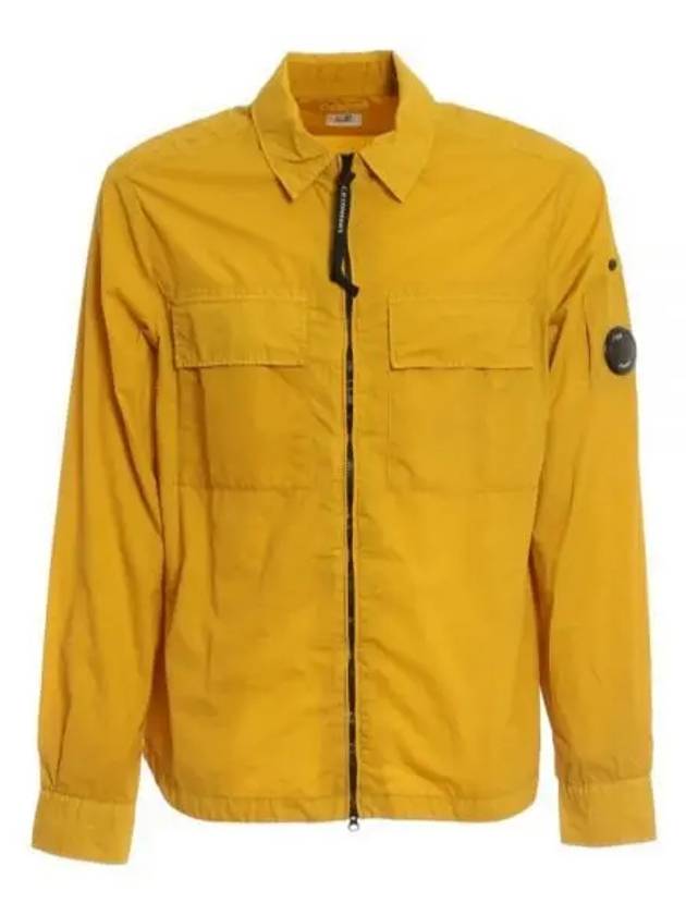 Chrome R Lens Wappen Overshirt Zip-Up Jacket Yellow - CP COMPANY - BALAAN 2