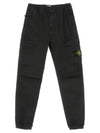 Men's Wappen Patch Straight Pants Black - STONE ISLAND - BALAAN 2