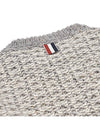 4 Bar Stripe Melange Effect Wool Knit Top Grey - THOM BROWNE - BALAAN 7