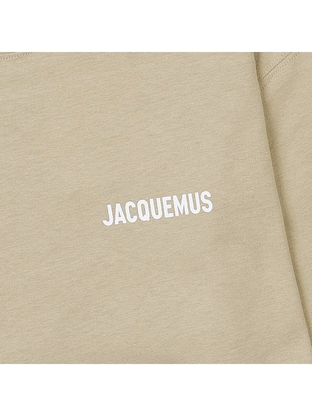 Le Manches Longues Cotton Long Sleeve T-Shirt Light Khaki - JACQUEMUS - BALAAN 7