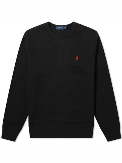 Embroidered Logo Pony Crew Neck Sweatshirt Black - POLO RALPH LAUREN - BALAAN 2