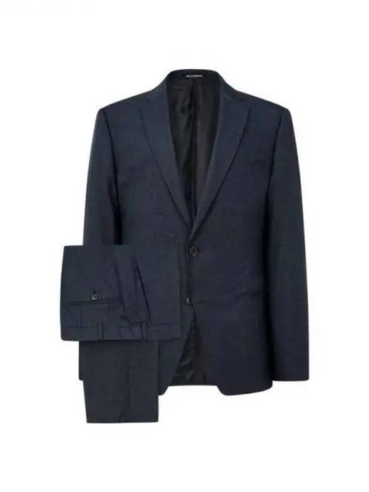 Men s micro check pattern single suit dark navy 271045 - EMPORIO ARMANI - BALAAN 1