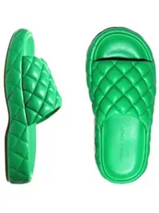 Quilted Padded Slippers Green - BOTTEGA VENETA - BALAAN 2