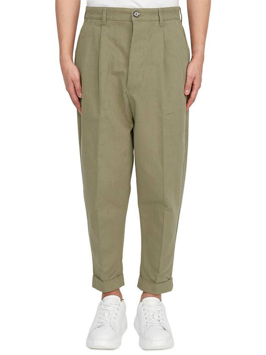 Men's Carrot Straight Pants Taupe Grey - AMI - BALAAN 2