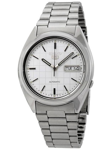 Seiko Series 5 Automatic White Grid Dial Men's Watch SNXF05 - SEIKO - BALAAN 1