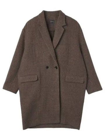 Ephegozi Double Breasted Coat Chestnut - ISABEL MARANT - BALAAN 1