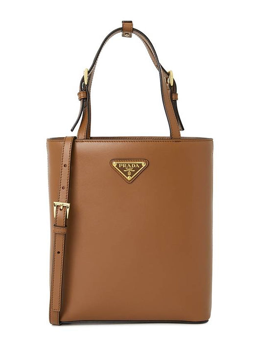 Triangle Logo Tote Bag Brown - PRADA - BALAAN 2