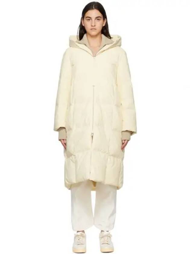 Women s off white quilted down coat 222249F061000 1149648 - JIL SANDER - BALAAN 1