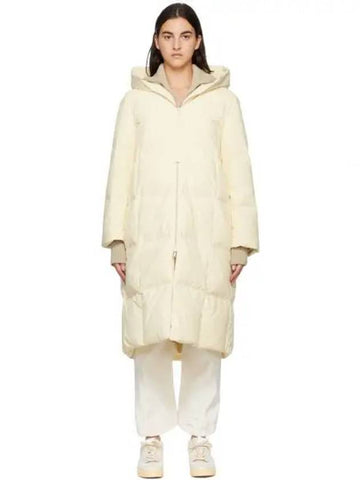 Women s off white quilted down coat 222249F061000 1149648 - JIL SANDER - BALAAN 1