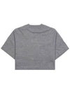 Logo Crop Short Sleeve T-shirt Grey - AMI - BALAAN 3