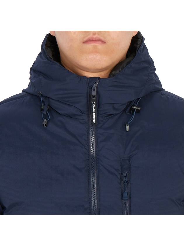 Lodge Down Hooded Padding Jacket Atlantic Navy - CANADA GOOSE - BALAAN 8