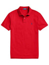 Iconic Mesh Slim Fit Polo Shirt Red - POLO RALPH LAUREN - BALAAN 2