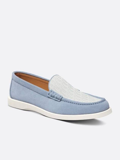 Granville Oblique Jacquard Suede Loafers Blue White - DIOR - BALAAN 2