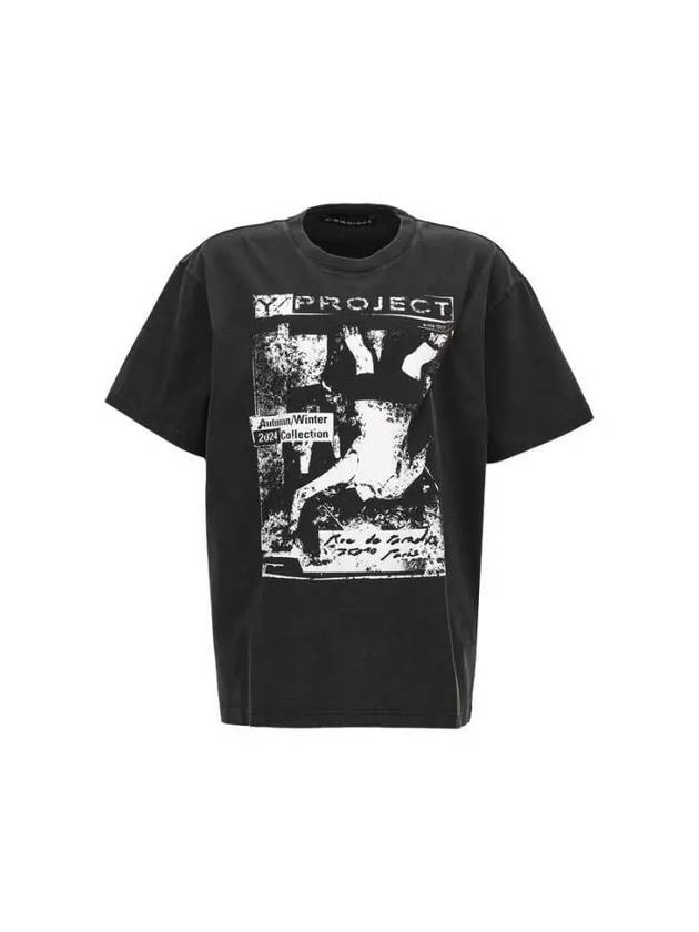 Y PROJECT ROCK Vintage Printing T Shirt 204TS020VINTAGEBLACK - Y/PROJECT - BALAAN 1