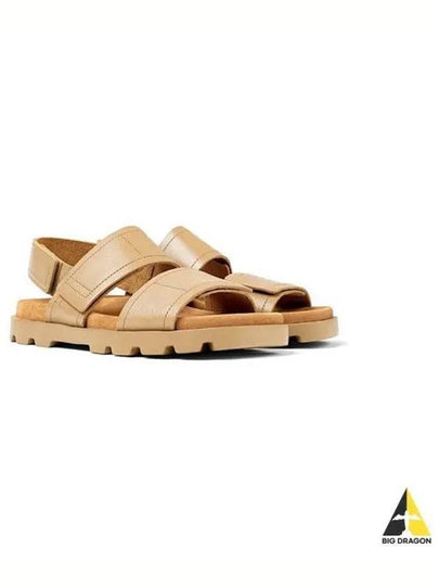 Brutus Leather 2 Strap Sandals Beige - CAMPER - BALAAN 2