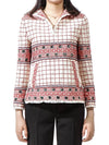 Women's Fringe Woven Long Sleeve Blouse Pink - TORY BURCH - BALAAN 2