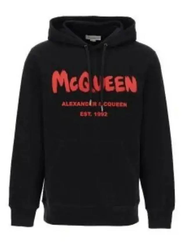 Graffiti Logo Hoodie Black - ALEXANDER MCQUEEN - BALAAN 2