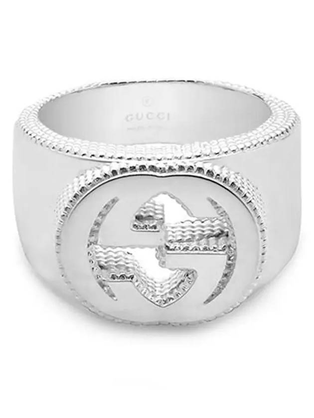 Interlocking G Wide Ring Silver - GUCCI - BALAAN 4