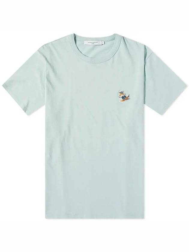 Dressed Fox Patch Classic Short Sleeve T-Shirt Blue Haze - MAISON KITSUNE - BALAAN 3