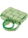 Lambskin Small Cross Bag Light Green - BOTTEGA VENETA - BALAAN 5