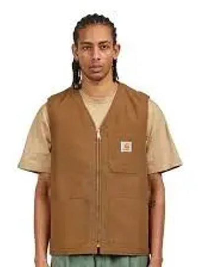 Arbor Cotton Canvas Vest Brown - CARHARTT WIP - BALAAN 2